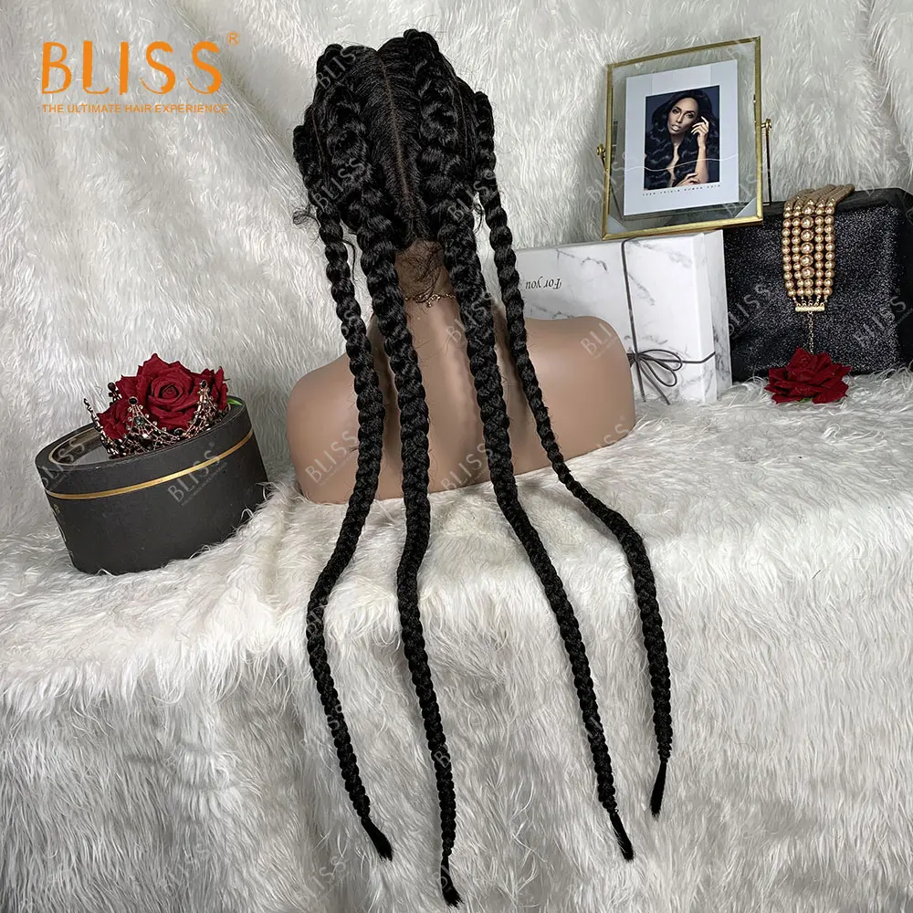 Парик из черных кос BLISS в афроамериканской коробке парик синтетических волос