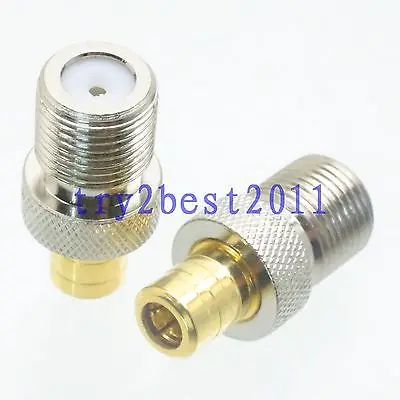 DHL/EMS 50 комплектов 1pce разъем адаптера F tv jack pin to SMB jack pin RF коаксиальный Прямой-C1