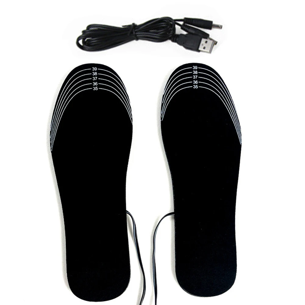 1 пара USB стельки для обуви с подогревом, согревающие стельки для ног, теплые носки, коврик, зимние уличные спортивные стельки, Теплые Зимние Стельки