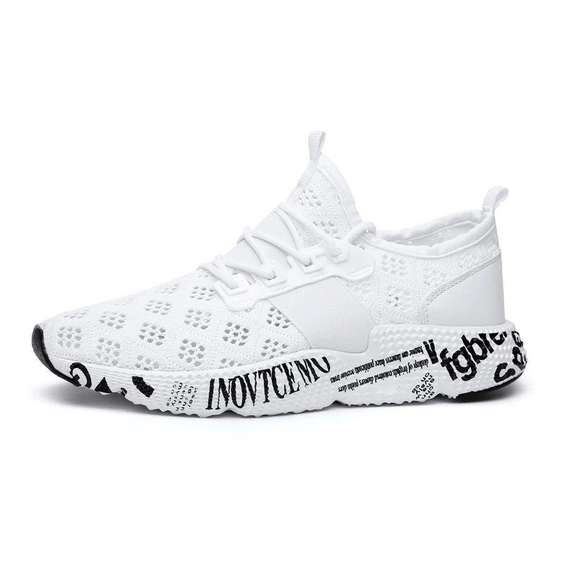 white G007-48 Тканая мужская повседневная обувь; дышащая мужская обувь; Tenis Masculino; обувь; zapatos hombre Sapatos; прогулочная обувь; кроссовки для мужчин; красивая популярная обувь - Цвет: white G007-48