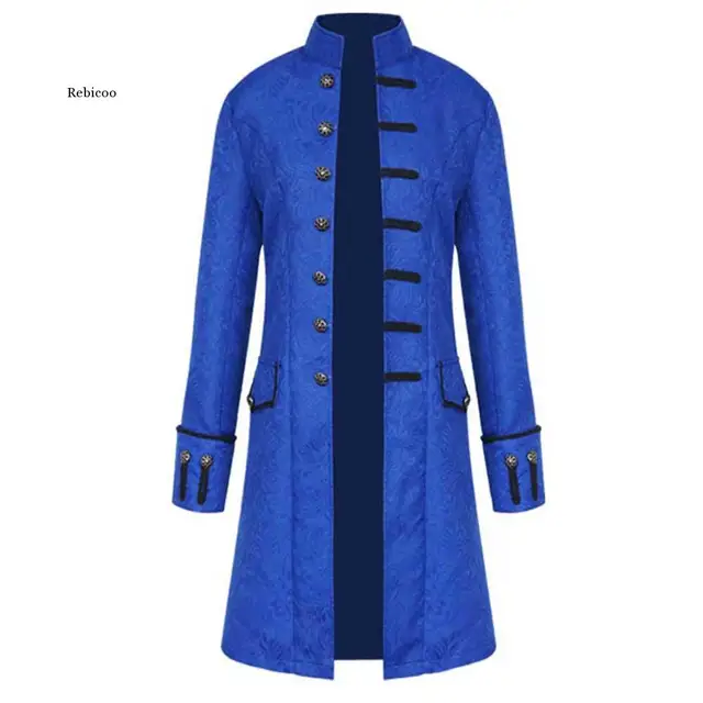 Фото мужская винтажная куртка в стиле стимпанк однобортная однотонная цена