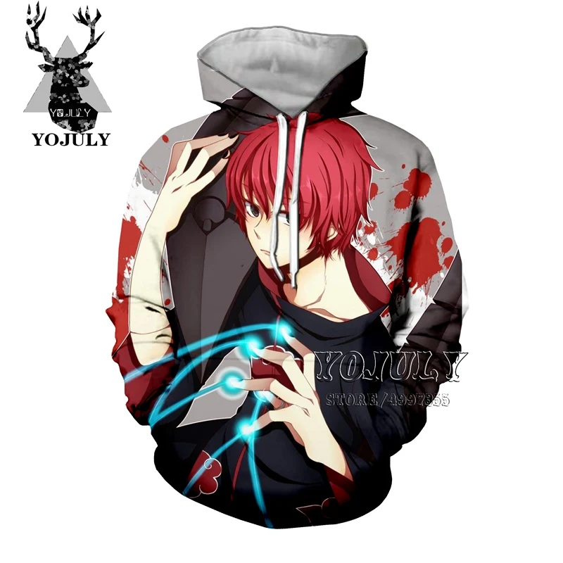 YOJULY Naruto hot sale Hoodies Jacket boy girl teens 3D Hoodie Cosplay Akatsuki Hoodies Sweatshirt streetwear hip hop Anime C113 - Цвет: 3