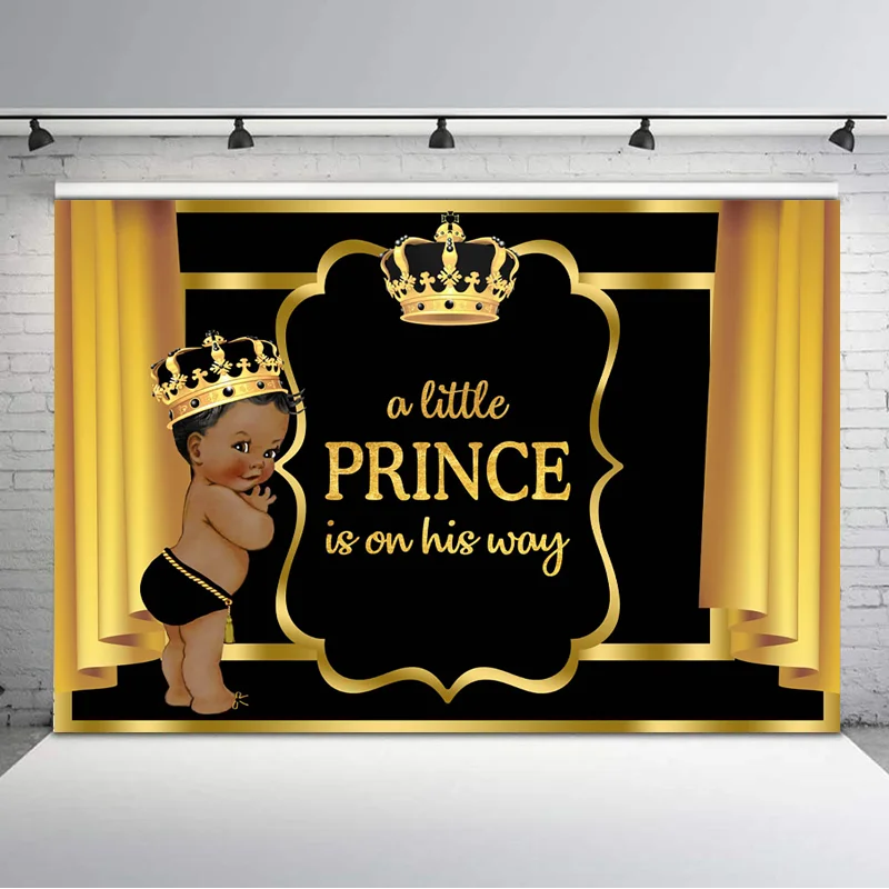 black prince baby shower decorations