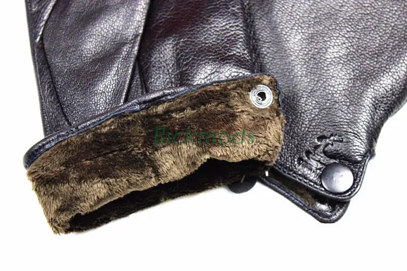 Guantes зимние перчатки мужские кожаные перчатки оленья утолщенная волна воды стиль поддельная подкладка осень и зима теплая