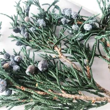 

2 Pcs Christmas Pine Branches Flower Box Diy Material Party Ornament(Dark Green)