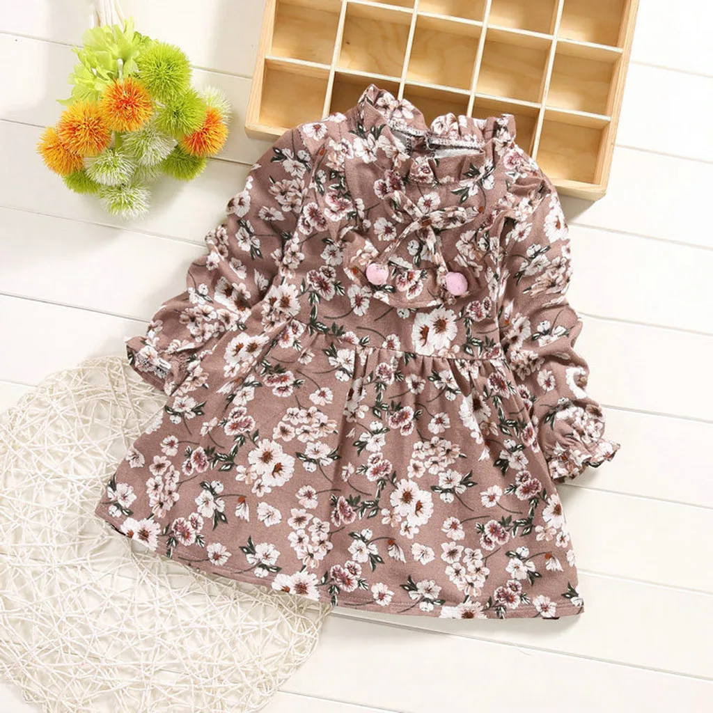 

dress girl dress vestidos kids dresses for girls vestido infantil halloween christmas dress vestido Casual Print Long Sleeve Z4