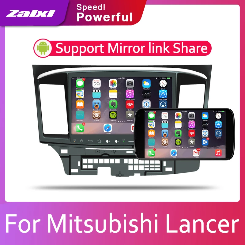 ZaiXi 10,2 HD 1080P ips ЖК-экран Android 8 Core для Mitsubishi Lancer~ автомобильный радиоприемник 3G4G AUX USB GPS Navi мультимедиа