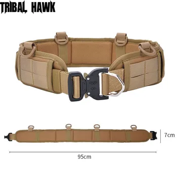 

Molle Tactical Belt CS Wargame Outdoor Cambat Equipment Military Airsoft Waist Girdle Police Army Hunting Battle Belt Adjustable