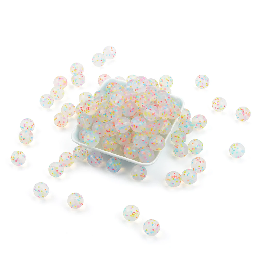 colorful gritty LOFCA 12 мм 50 шт./лот Силиконовые бусы для прорезывания зубов Ожерелье Детские Прорезыватели игрушки СИЛИКОНОВЫЕ BPA бесплатно жевательные подвески для новорожденных аксессуары для кормления - Цвет: colorful gritty