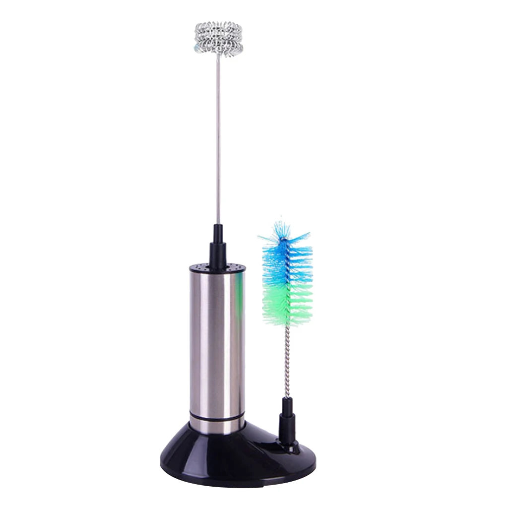 Electric Handheld Milk Frother Three Spring Whisk Head for Coffee Cappuccino