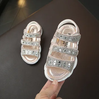 

Kids Shoes Summer Children Sandals Fashion Shiny Diamond Girls Princess Shoes Casual Light Baby Toddler Girls Beach Sandal Flats