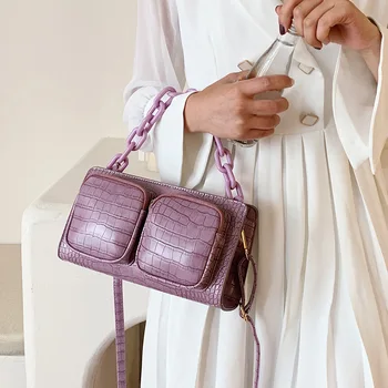 

woman's bag Brand Original Design 2020 New Popular Texture Chain Square Bag Fresh Girl Joker Messenger Bag