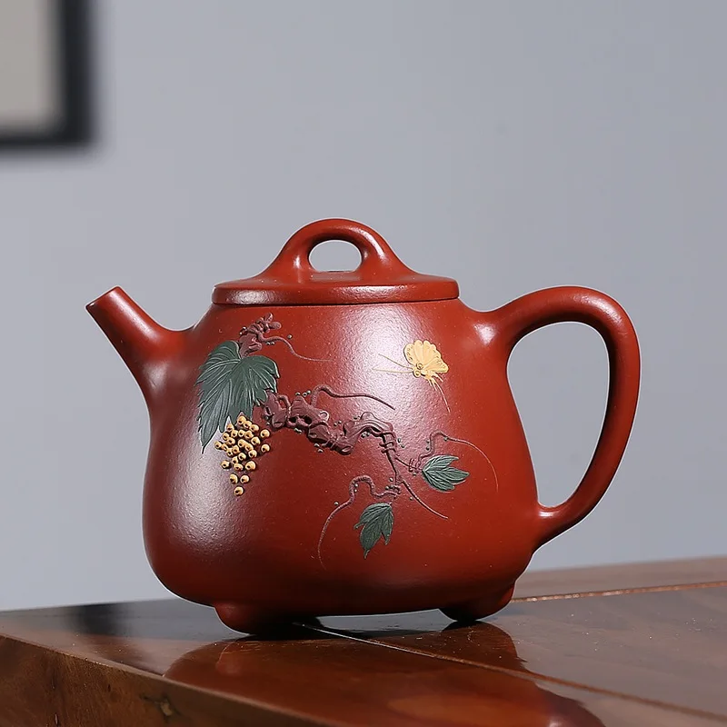 

2632 Yixing Clay Teapot Entirely Handmade High Quality Dahongpao Tea High Stone Scoop Pot Mud Draw Xiao Gao Scoop Inner Wall Cha