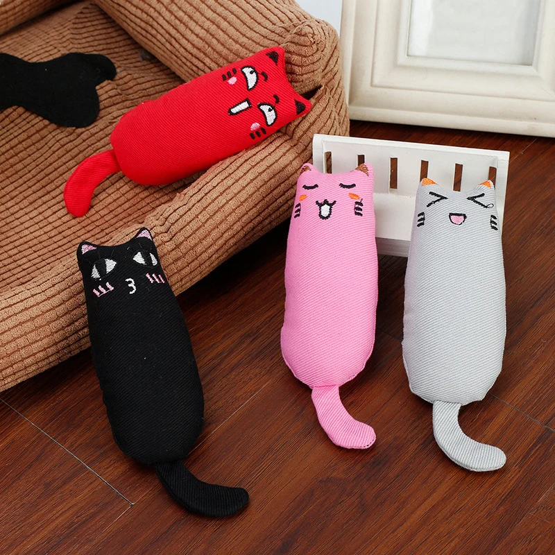 Кот шлифовальные игрушки для кошек Catnip забавный плюшевый Кот котенок жевательная игрушка когти кусающая кошка мята для кошек зубы обучающая подушка игрушки