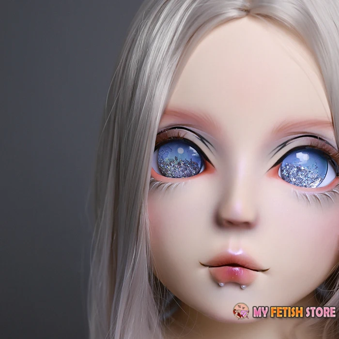 S06) HIDOLLS ручная работа женская девочка Смола половина головы Косплей Японская ролевая игра BJD кигуруми маска Трансвестит кукольная маска