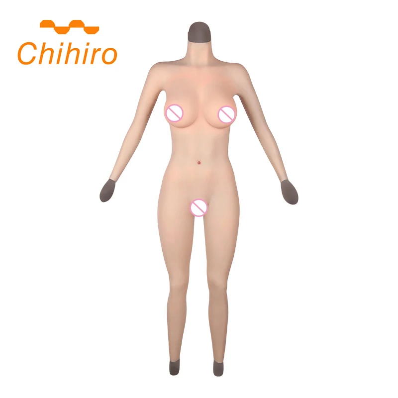Chihiro Realistic Silicone Bodysuit E Cup False Boobs with Arms for Crossdresser Male Transgender to Female |