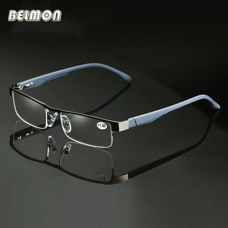 

Belmon Reading Glasses Men Women Half-frame Diopter Glasses Male Presbyopic Eyeglasses +1.0+1.5+2.0+2.5+3.0+3.5+4.0 QF270
