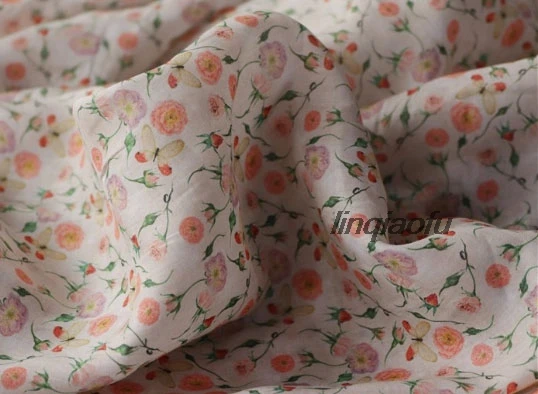 Высококачественная одежда из прозрачной и высококачественной льняной ткани с принтом рами