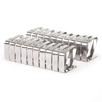 

Newest Set of 20 Adjustable Stainless Steel Tablecloth Clips Clamps Party Restaurant Picnic Outdoor Table Cloth Cover Holders, 1
