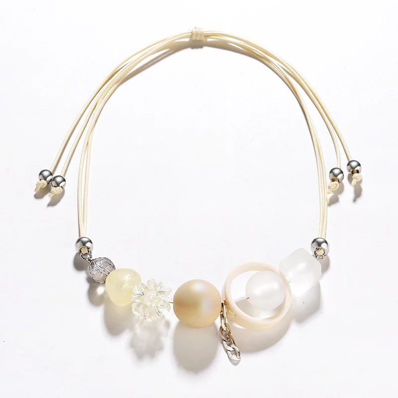 Модное акриловое массивное ожерелье s& Кулоны для женщин, классическое Кристальное ожерелье-чокер с бусинами, женское ювелирное изделие в стиле бохо