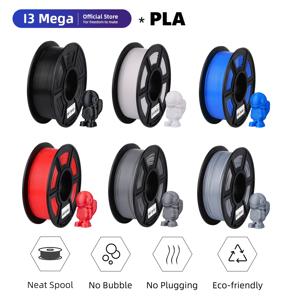PLA нить для 3D принтера Anycubic 1 75 мм пластик I3 Mega S кг 6 цветов резиновые расходные
