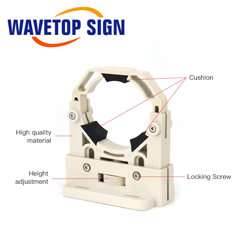 Laser Tube Holder WaveTopSign CO2 Laser Tube Holder Support Mount Flexible Plastic 50-80mm for 50-180W Laser Engraving Cutting Machine 1 pair 2pcs