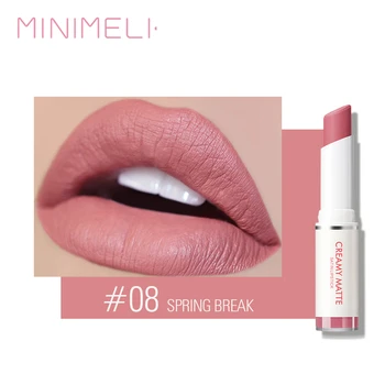 

MINIMELI 12 Colors Matte Lipstick Waterproof Batom Long Lasting Moisture Cosmetic Red Lips Makeup