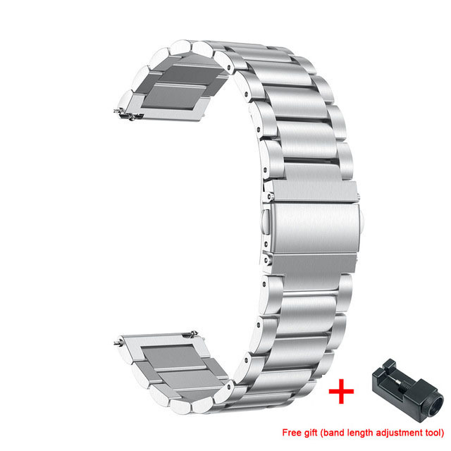 Watch Band for Samsung Galaxy Watch 42mm Active 2 44mm 40mm Stainless Steel Strap for Huami Amazfit Bip gtr GTS S2 Bands