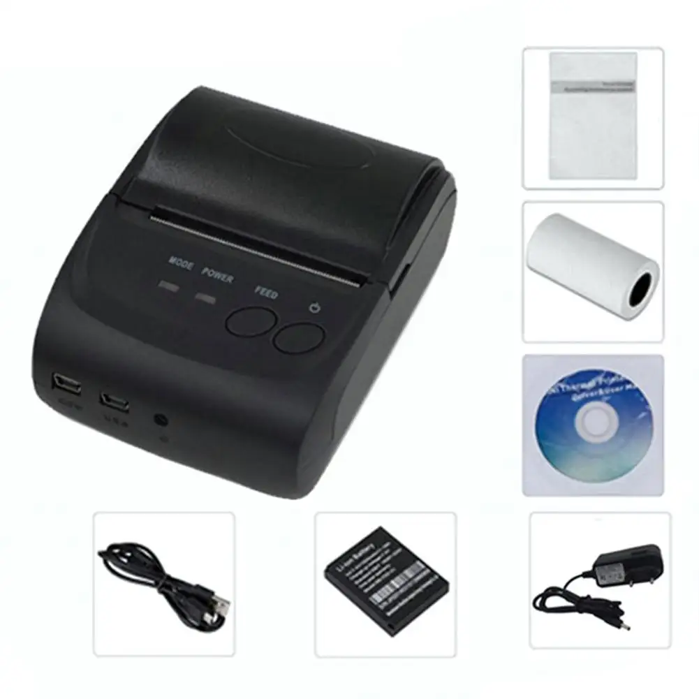 58 мм Термопринтер POS чековый принтер штрих-код qr-код стикер машина USB принтеры с Bluetooth для офисных принадлежностей