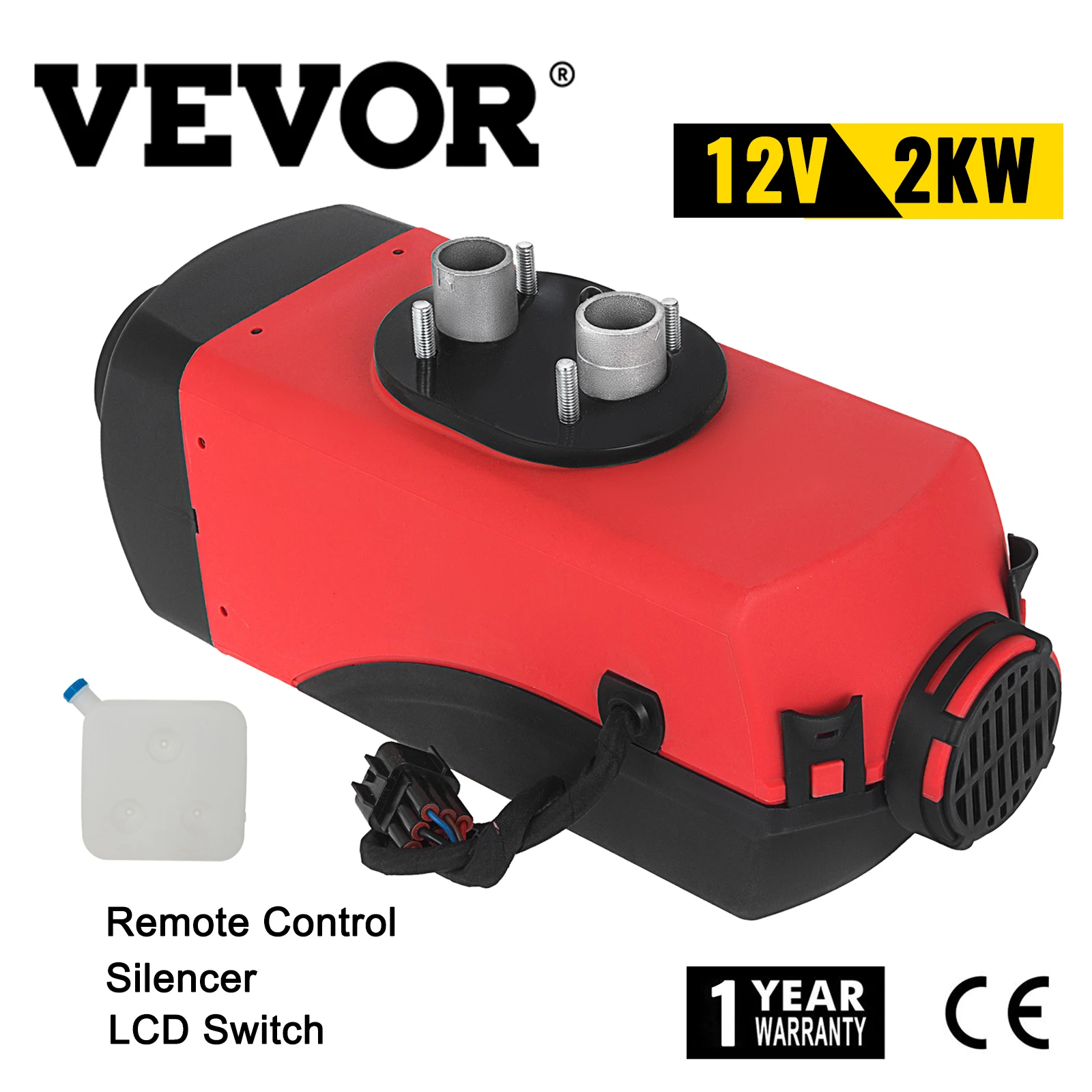 Vevor 2kw 12v Diesel Air Heater With Lcd Switch Silencer Remote Control 5 /  10 L Tank For Car Rv Trailer Truck Various Vehicles - Heating u0026 Fans -  AliExpress