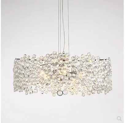 Хрустальная люстра пост-современная нордическая Роскошная круговая дизайнерская круглая гостиная дизайн ресторана лампа для спальни