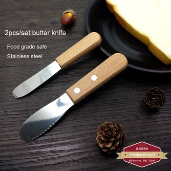 

2pcs Stainless Steel Cheese Butter Spatula knifes Child Kid Sandwich Cheese Slicer Knife Cutter Safety Kitchen Tool Accessories