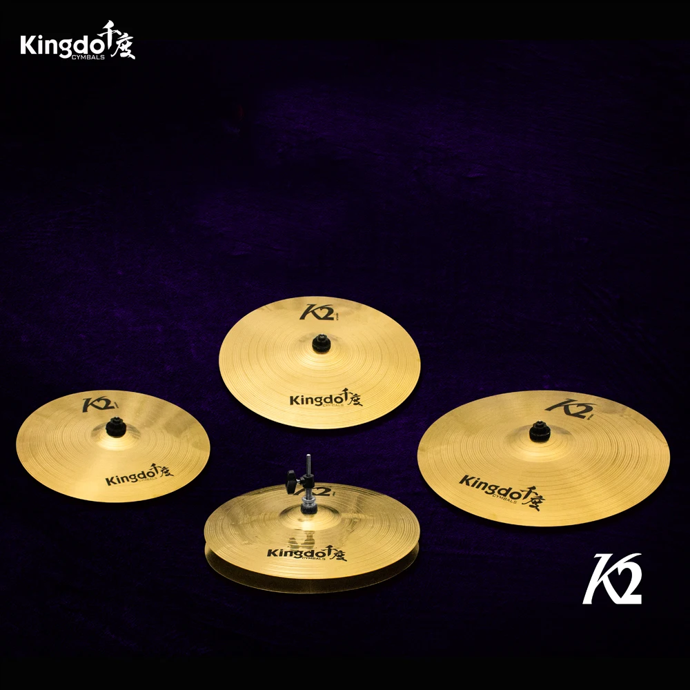 

Kingdo K2 series Cheap practice 5pcs 14"+16"+18"+20" cymbals set for drums
