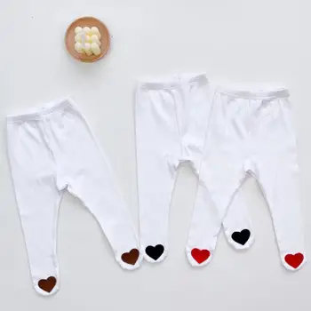 

Heart Patch Baby Pantyhose Solid Color Toddler Girls Tights Infant Kids Stocking Autumn Children Pants