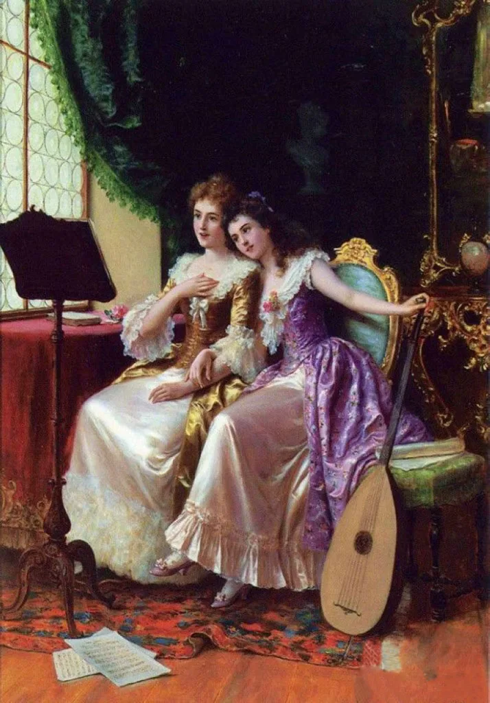 

Drop Shipping Photo Wallpaper Large Mural Sofa Backdrop European Painting Beautiful Palace Lady Beauty Scenery Wallpaper Mural