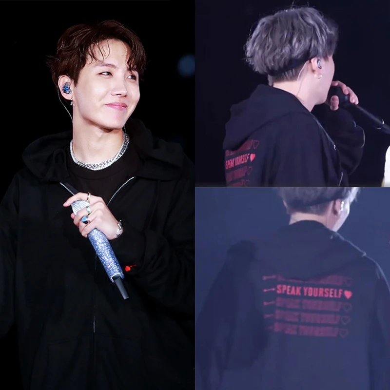 2019 Bangtan Boys LOVE YOURSELF World Tour говорите сами джимин V толстовка мужские пуловеры хип-хоп