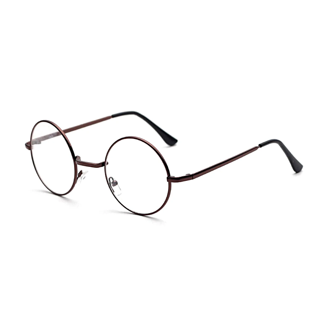 Винтажные Круглые очки с оправой женские UV400 очки с простыми стеклами оптические очки металлические декоративные
