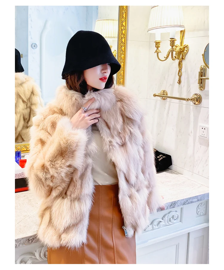 2021 New Autumn And Winter Fur Coat Women's High-Quality Fox Fur Coat Plus Size Thick Warm Short Coat Women Parkas