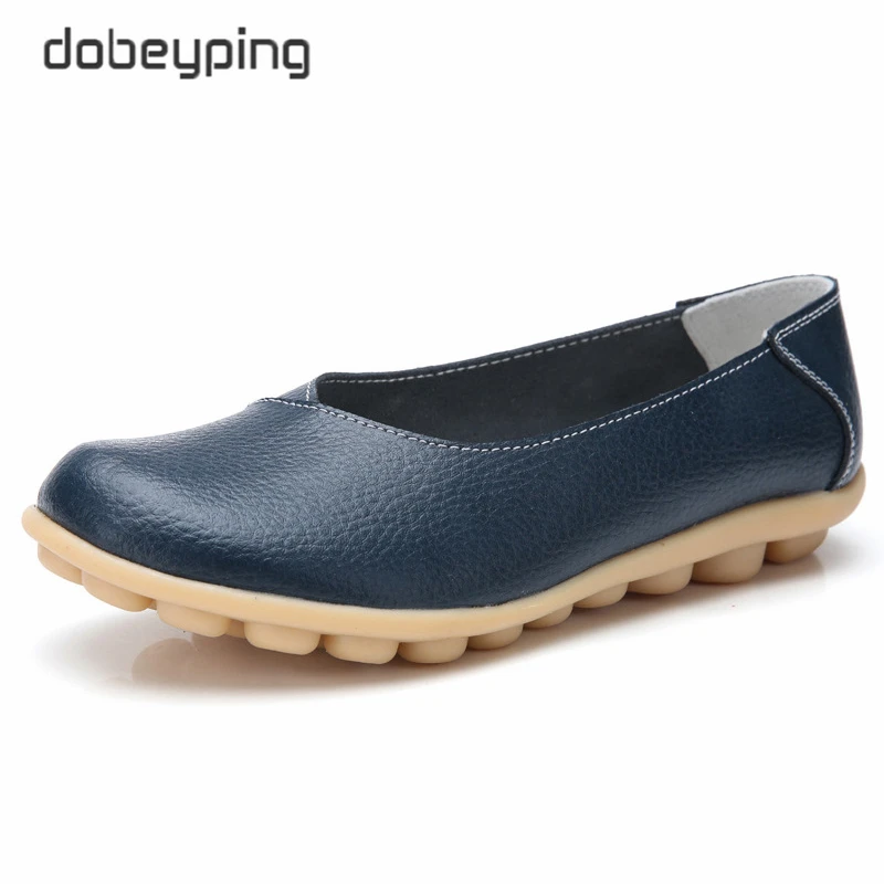 Female Shoe Women Flats Dobeyping Big-Size Genuine-Leather Spring Autumn 35-44 Shallow