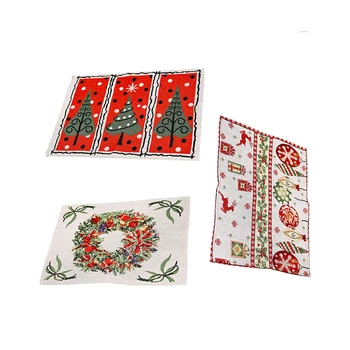 

3Pcs/Bag/Knitted Cloth Placemat/Creative Knitted Placemat Tablecloth/Elderly Small Tree Placemat/Table Mat Saint/