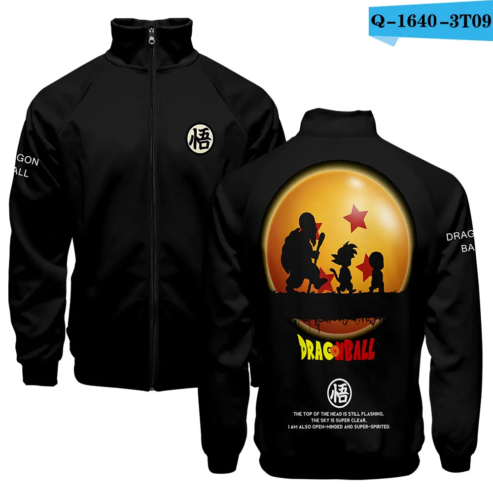 Jacket Куртка Dragon Ball, мужская куртка, аниме, Harajuku, стоячий воротник, на молнии, толстовка, мужская куртка, хип-хоп, уличная одежда, студенческое пальто - Цвет: Jacket
