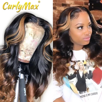 

Curly Max Lace Frontal Wig 13x6 Lace Front Human Hair Wigs 150% Brazilian Remy Wavy Human Hair PrePlucked Lace Wigs