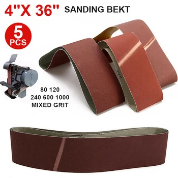 

5PCS 100*915mm 914 Sanding Belt 80 120 240 600 1000 Mixed Grit For Wood Grinding Accesorios Para Auto Sanding Belts