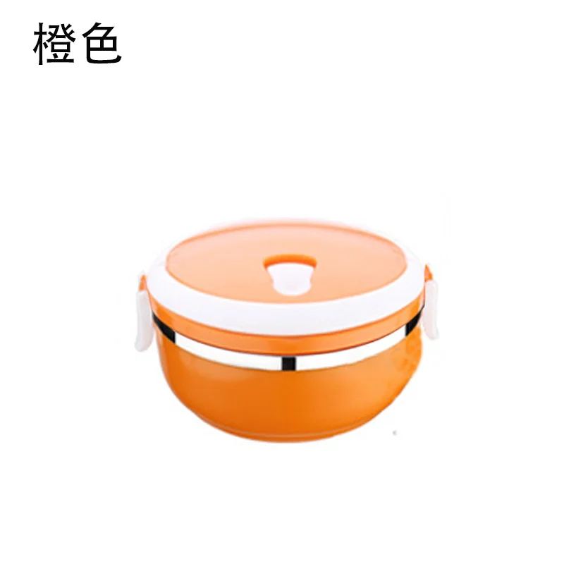Экологичная нержавеющая сталь герметичная коробка для обеда портативная коробка для бенто теплоизоляция ужин ведро контейнеры для еды кухонная посуда - Цвет: Orange