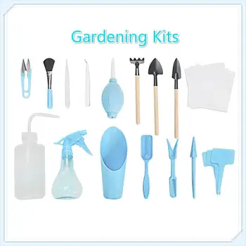 

2020New 16Pcs Comprehensive Mini Garden supplies Transplanting Scissor Planting Gardening Tools Shovel Succulent Irrigation Kits