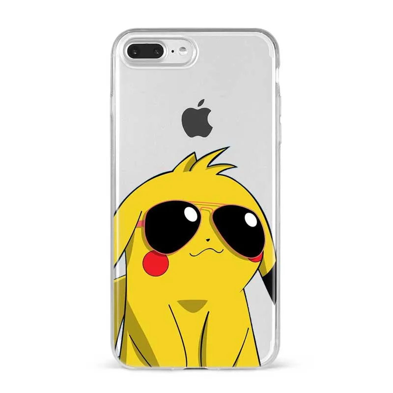 Забавный Милый Pocket ELF Pikachue Мягкий силиконовый прозрачный чехол для телефона Funda чехол для iPhone 5S, SE 6 6s 7 8 Plus X XR XS MAX - Цвет: TPU
