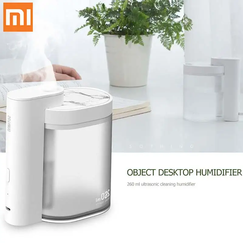 

Xiaomi SOTHING 260ml Mini Air Humidifier Desktop USB Ultrasonic Humidifier Household Air Purifier Aroma Diffuser Sprayer