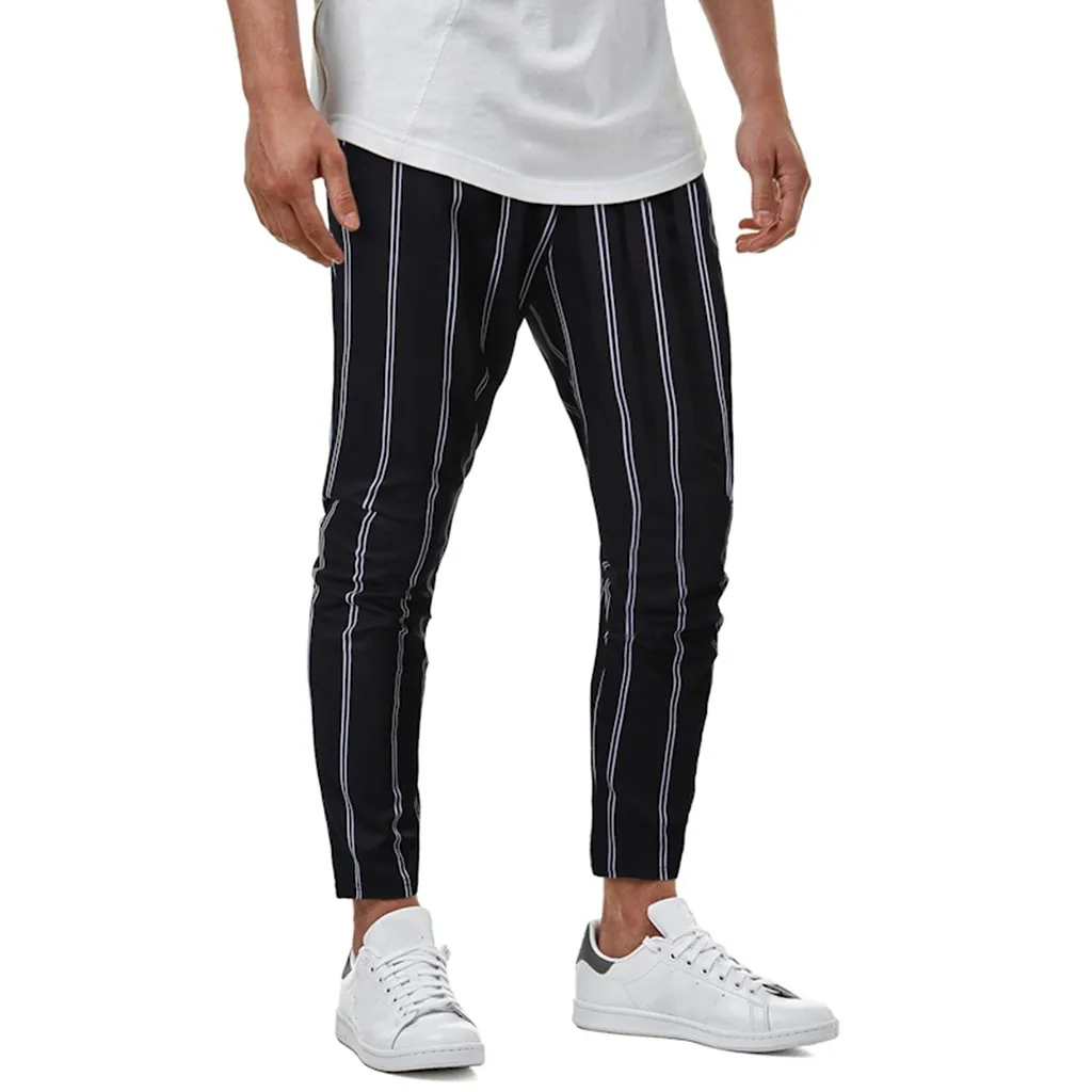Vogue Joggers мужские новые модные повседневные полосатые уличные спортивные беговые длинные штаны с завязками Masculina