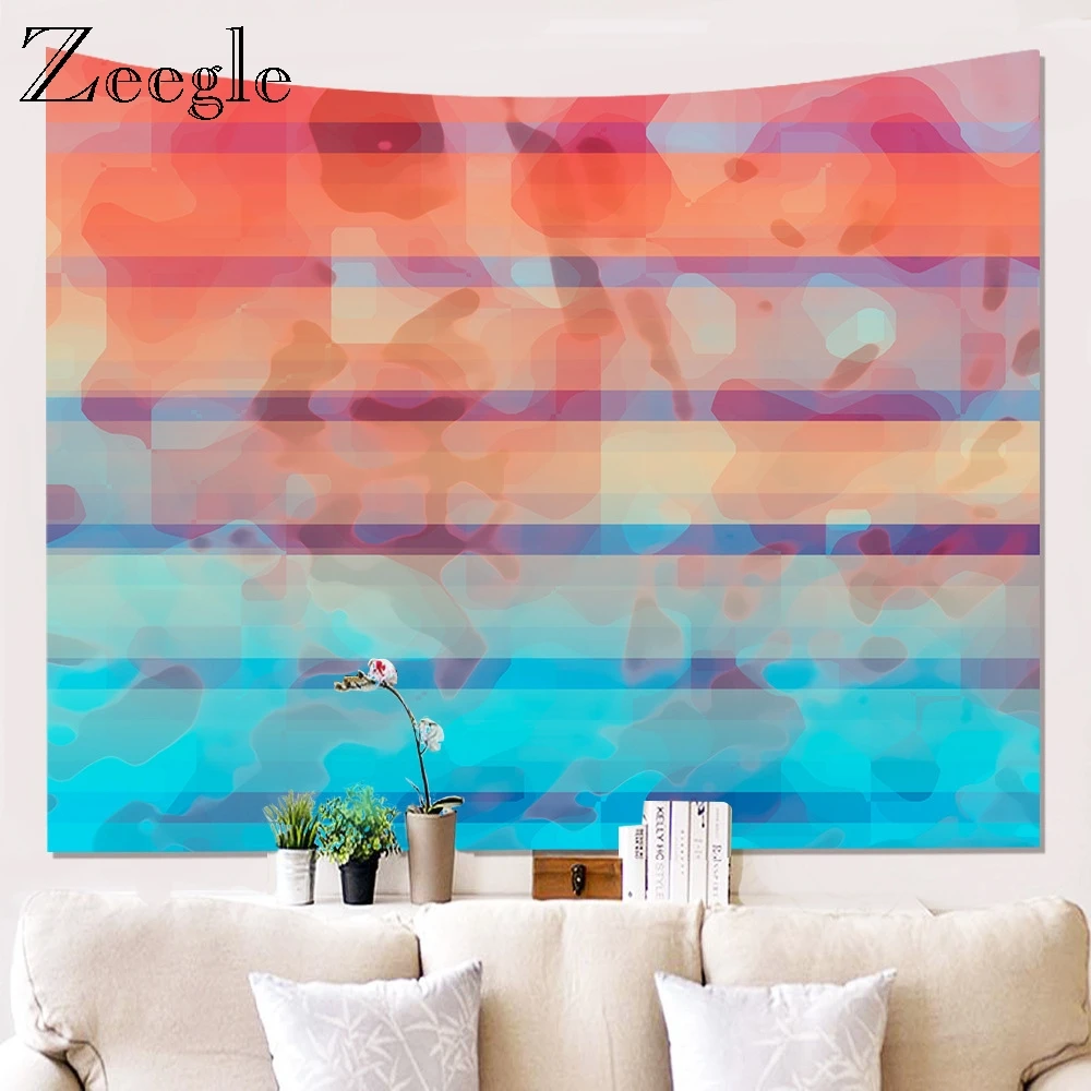Zeegle Natural Forest Printed Large Wall Tapestry Cheap Hippie Wall Hanging Wall Tapestries Poylester Wall Art Decor Picnic Mat