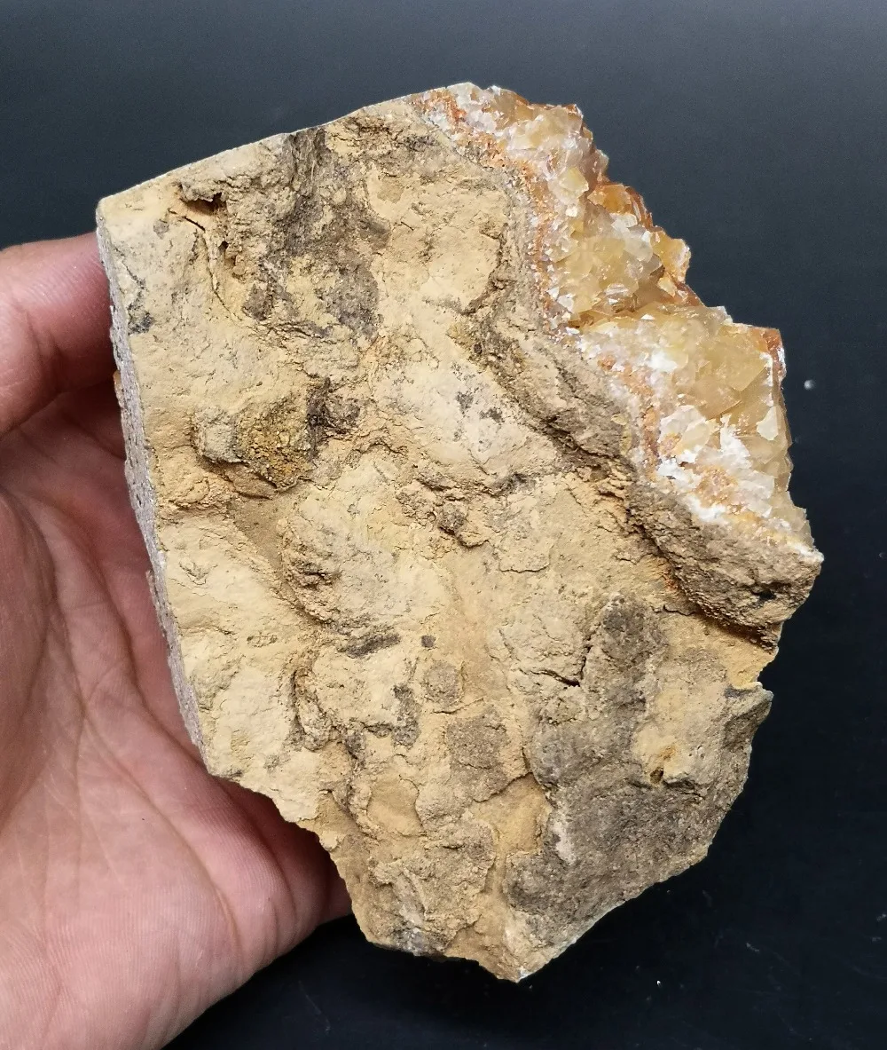 404g Natural orange calcite cluster mineral crystal specimen stones and crystals quartz crystals from China